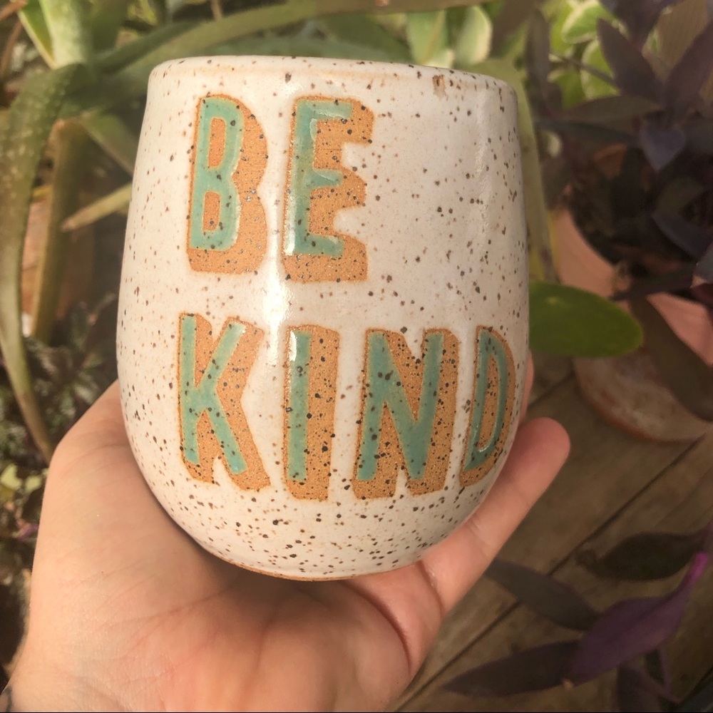 2232 Ceramics “Be Kind” Pinch Mug 12oz - Handmade